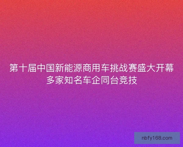 第十届中国新能源商用车挑战赛盛大开幕多家知名车企同台竞技